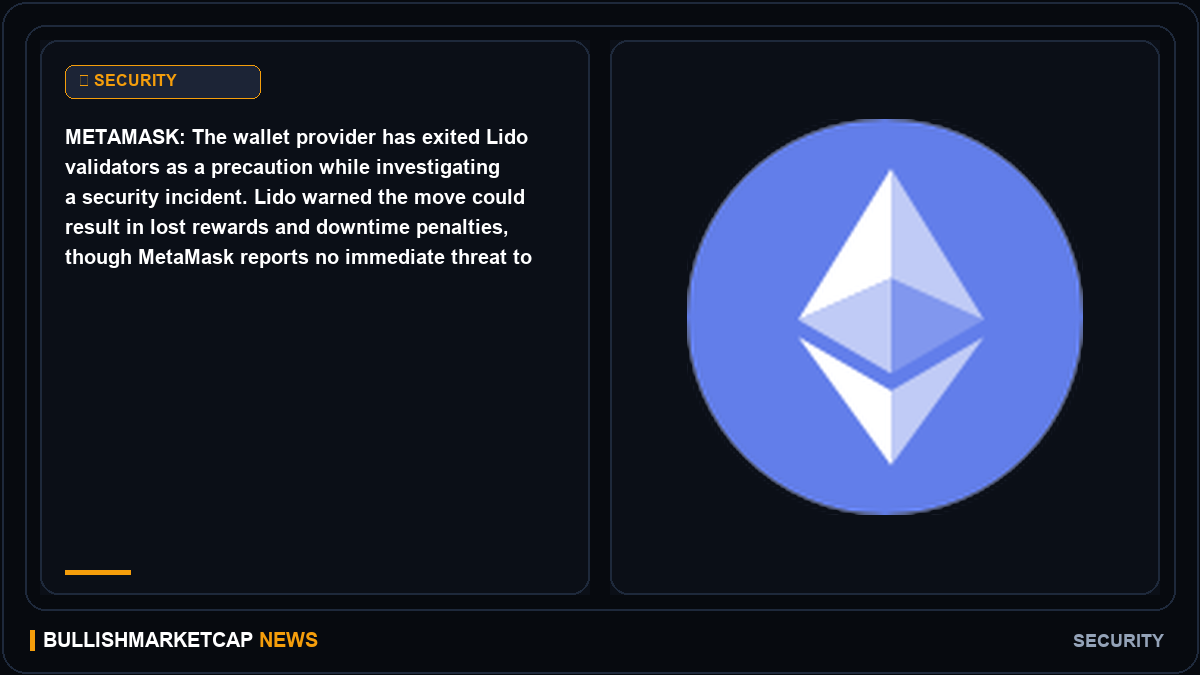 MetaMask Exits Lido Validators Amid Security Investigation